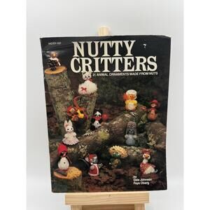 Vintage Nutty Critters Craft Book 1985 Animal Ornaments Nuts DIY Holiday Crafts